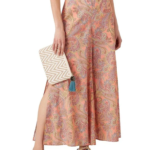 TIGERLILY Sisandia Paisley High Waisted Split Wide Leg Pants NWT - Picture 7 of 16